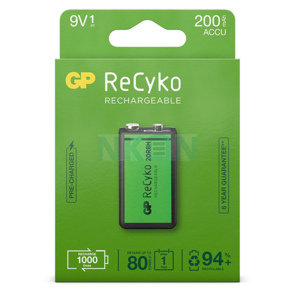 9V GP Recyko - 200mAh