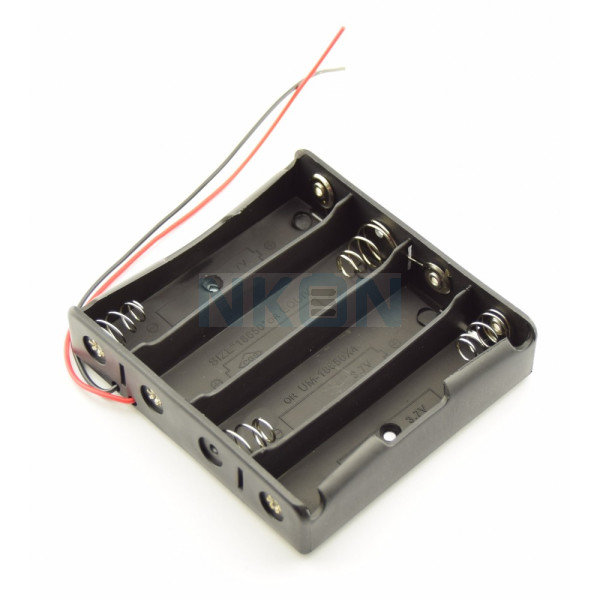 4x 18650 Batterijhouder met losse draden