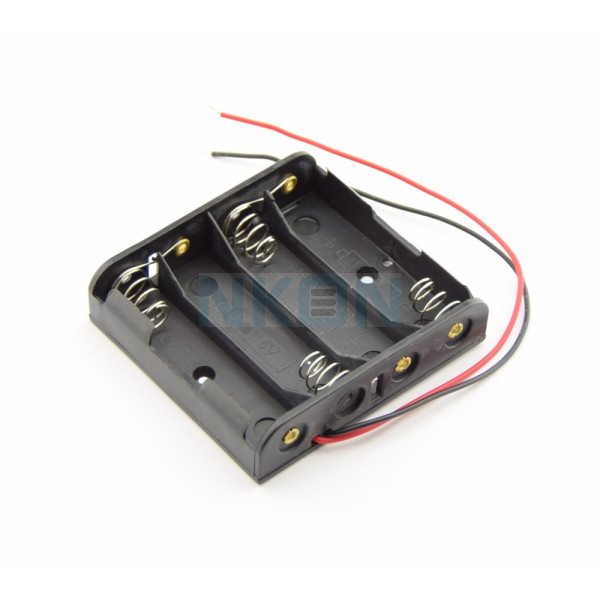 4x AA Batterijhouder met losse draden