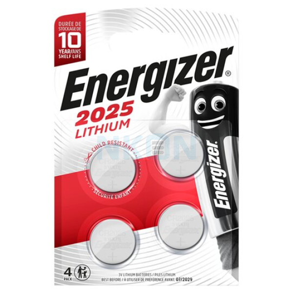 4x Energizer CR2025 - 3V