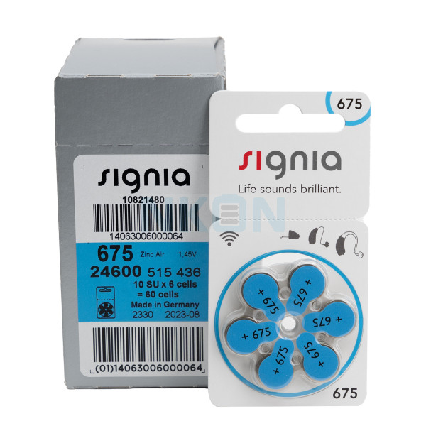 60x 675 Siemens Signia hoorbatterijen