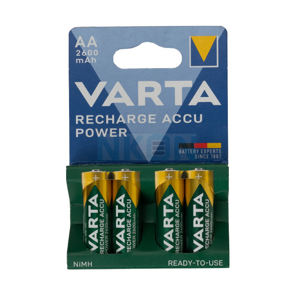 4 AA Varta Recharge Accu Power - 2600mAh