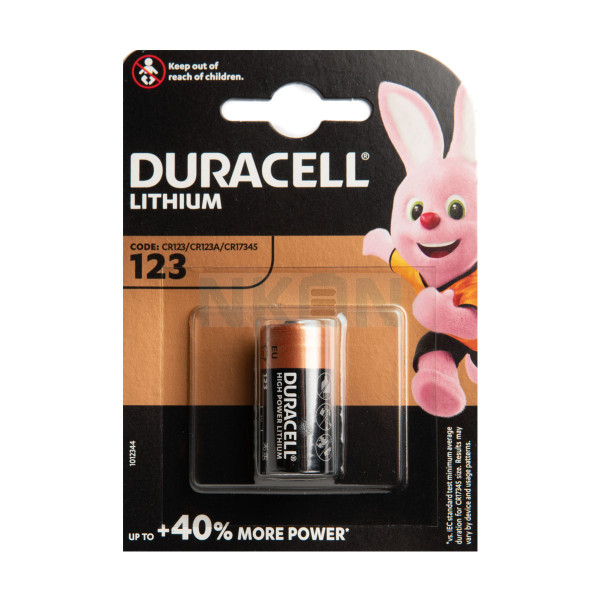 CR123A Duracell Lithium - blister - 3V