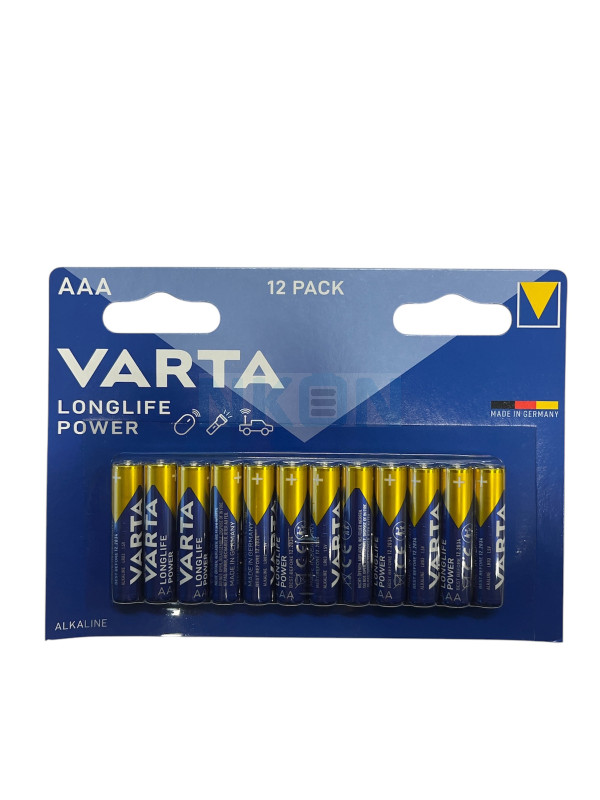12 AAA Varta Longlife Power - 1.5V