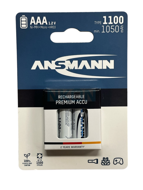4 AAA Ansmann Typ 1100 Accu - 1050mAh