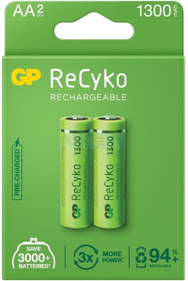 2 AA GP ReCyko+ 1300 - 1300mAh