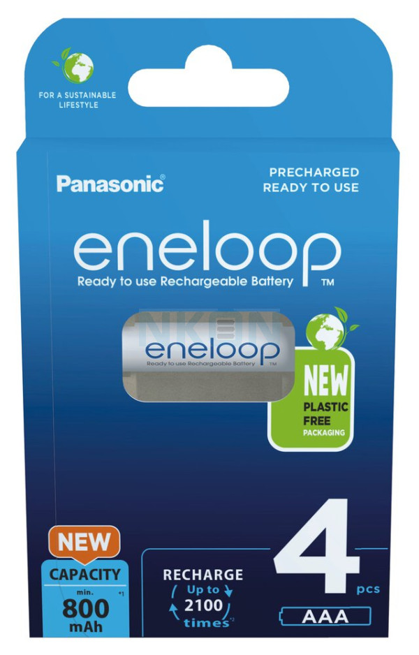 4 AAA Eneloop - kartonnen verpakking - 800mAh