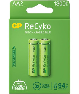 2 AA GP ReCyko+ 1300 - 1300mAh