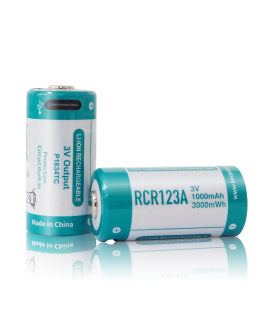 2x Keeppower CR123A 1000mAh - 2A - USB