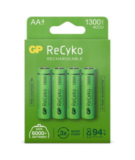 4 AA GP ReCyko+ - 1300mAh