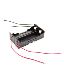 2x 18650 Batterijhouder met klemkontacten en losse draden
