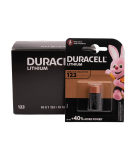 10x CR123A Duracell Lithium - blister - 3V