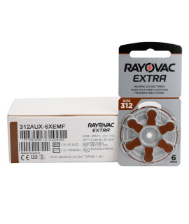 60x 312 Rayovac Extra hoorbatterijen