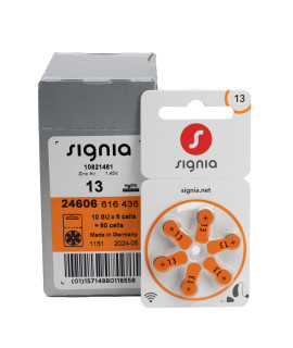 60x 13 Siemens Signia hoorbatterijen