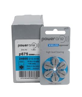 60x 675 PowerOne Wireless hoorbatterijen
