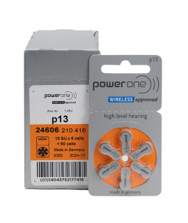 60x 13 PowerOne Wireless hoorbatterijen