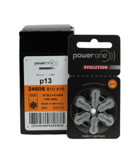 60x 13 PowerOne Evolution hoorbatterijen