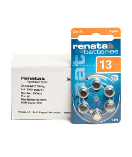 60x 13 Renata ZA hoorbatterijen best use before augustus 2023