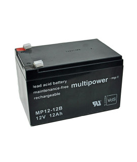 Multipower 12V 12Ah Loodaccu (6.3mm)